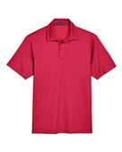 Devon & Jones CrownLux Performance Men's Address Melange Polo DG22 RED HEATHER Pocket